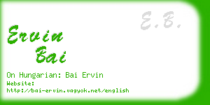 ervin bai business card